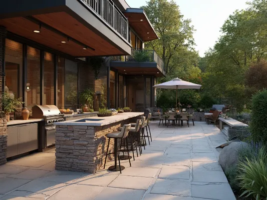 Deck with Outdoor Kitchen